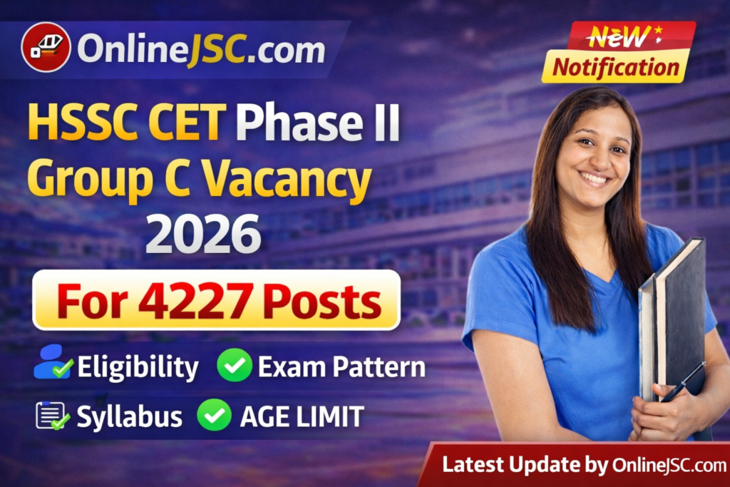 HSSC CET Phase II Group C Recruitment 2026 – एचएसएससी सीईटी फेज II ग्रुप C भर्ती 2026